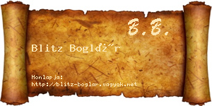 Blitz Boglár névjegykártya